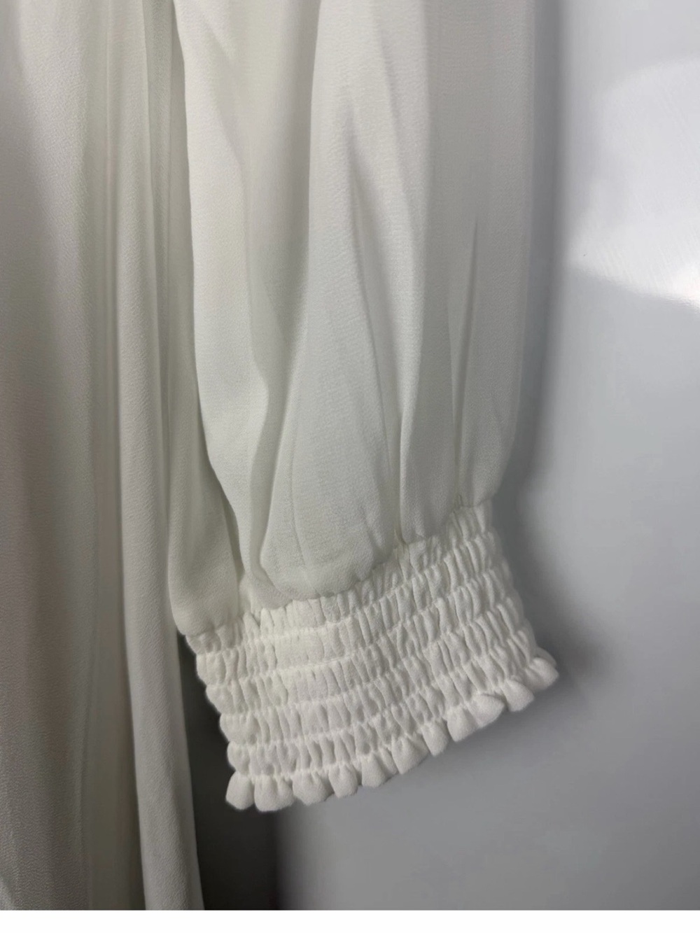 BalticBorn Giselle Long Sleeve Square Neck White Maxi Dress Sz L - Picture 7 of 10
